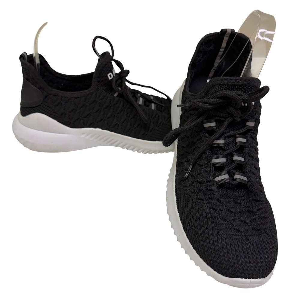 Danskin‎ Women 8.5 Black Stunt Vegan Knit Athletic Walking Sneakers
